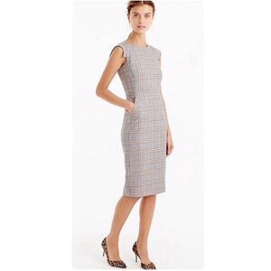 J. Crew Classic Checkered Midi Dress